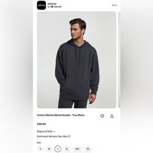 Allbirds brand - Unisex Black Hoodie